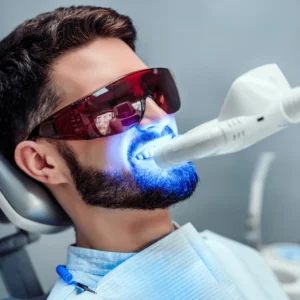 Laser teeth whitening